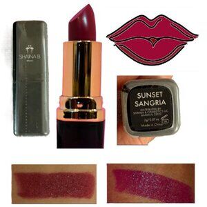 Shaina B Miami Lipstick Sunset Sangria Deep Red Travel Size Long Lasting Formula